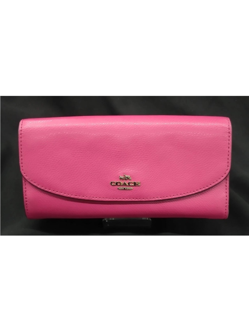 Coach Hot Pink Leather Continental Wallet - Coach